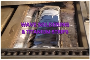 Titanium strips in the wave soldering process 