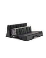 A sturdy 25 slot conductive rack for ESD protection of small PCBs
