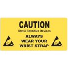ESD Sign Caution Wear Your Wrist Strap