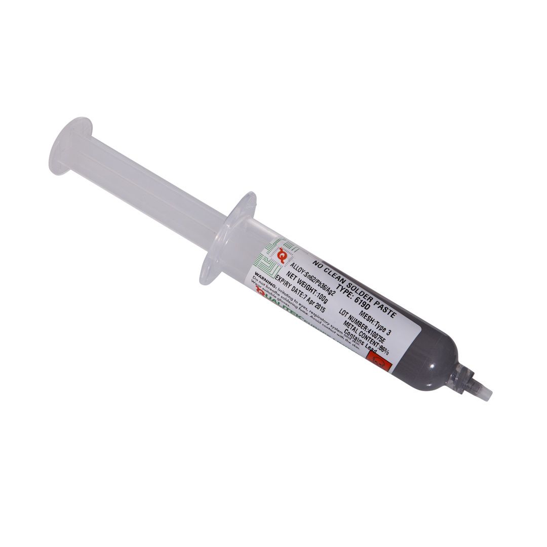 Silver solder paste syringe outlet