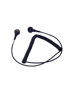 A standard ESD 10mm snap to snap coiled cord in navy blue finish.