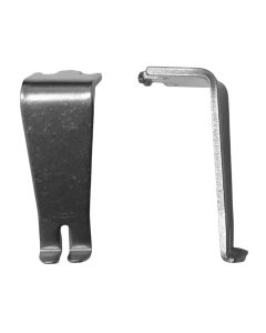 Fabricated titanium fingers for the Soltec 6622 wave solder machine. L-shaped finger PCB support.