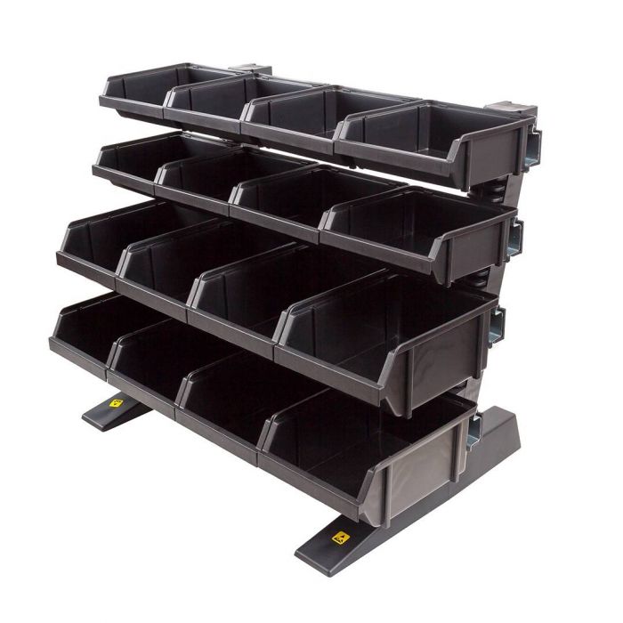 ESD Picking bin bench stand with 16 bins