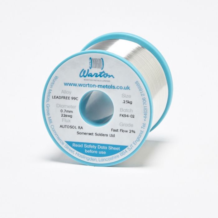 A convenient 250g reel of the 99C alloy solder wire in a 0.7mm gauge
