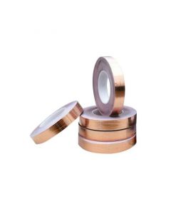 Copper tape for grounding conductive flooring. Self-adhesive tape for easy application. 