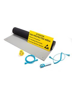 Premium quality ESD parts supplied with a 900 x 600mm light grey ESD bench mat 