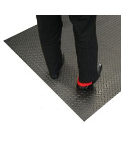 Thick conductive rubber ESD floor matting. Full rolls or cut lengths are available. 