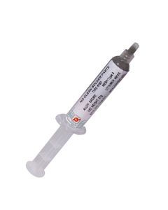 The Qualitek lead-free solder paste is available in a syringe for easy dispensing