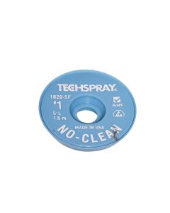 The Techspray 1820-5F 0.90mm no clean braid on a 1.5mm bobbin