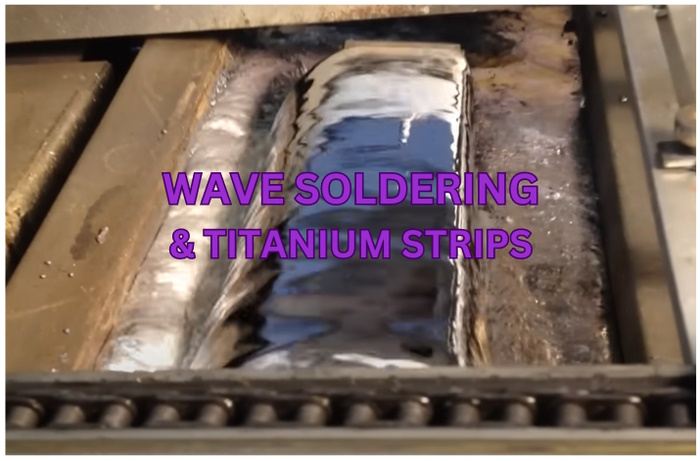 Titanium strips in the wave soldering process 