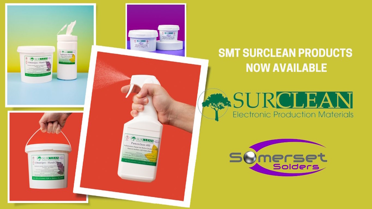 SMT Surclean products from Somerset Solders  